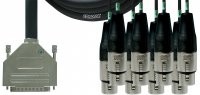 Cordial CPD 5 DFT-CS - Multicore XLR In - D-Sub 25 - 8x XLRf 5 m