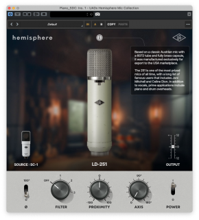 Universal Audio SC-1 Standard Condenser mit Hemisphere Mic Modeling